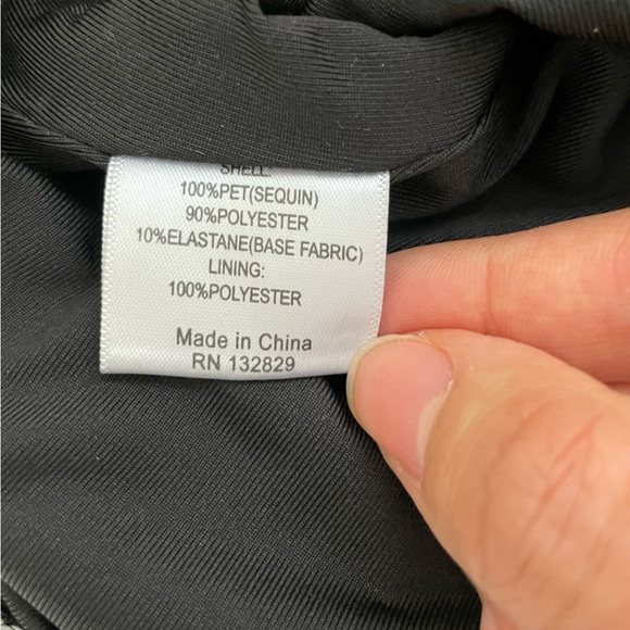 Lovers and Friends Revolve Shaline Black Top Sequin Embellished One Shoulder XS - Picture 10 of 11